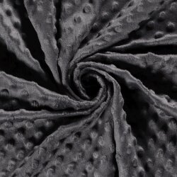 Minky Fleece *Marie* Uni - dunkel stahlgrau