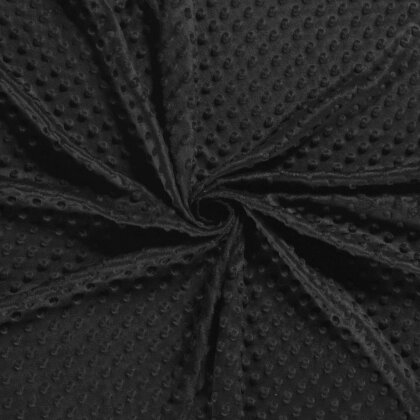 Minky Fleece *Marie* Uni - schwarz