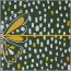Baumwolljersey Schmetterling auf Tupfen olivgrün