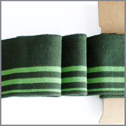 Bündchen Boord Cuffs Streifen autumn green/hellgrün