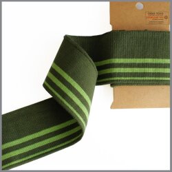 Bündchen Boord Cuffs Streifen autumn green/hellgrün