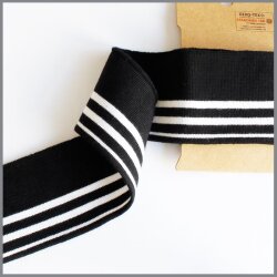 Bündchen_Boord_Cuffs Streifen schwarz/weiß