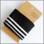 Bündchen_Boord_Cuffs Streifen schwarz/weiß