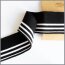 Bündchen_Boord_Cuffs Streifen schwarz/weiß