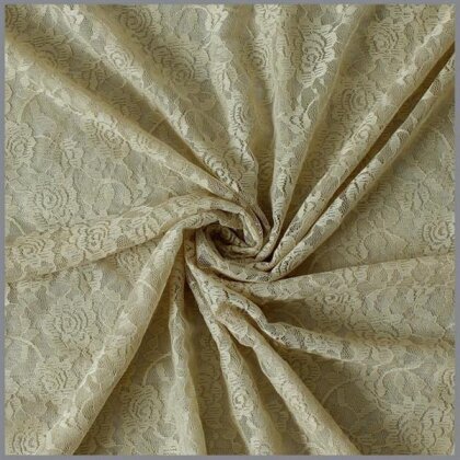 Mesh Spitze mit Blumen ingwer
