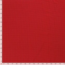 Baumwollpopeline Punkte 2mm - rot