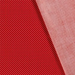 Baumwollpopeline Punkte 2mm - rot
