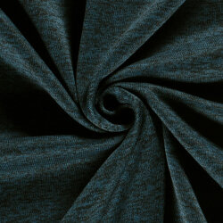 Strickfleece *Marie* Uni - meliert dunkel petrol