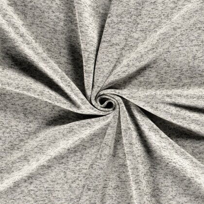 Strickfleece *Marie* Uni - meliert satin grau