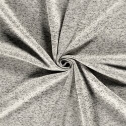 Strickfleece *Marie* Uni - meliert satin grau