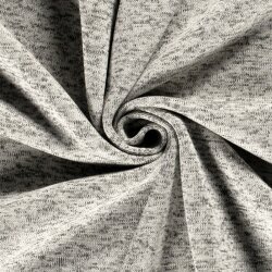 Strickfleece *Marie* Uni - meliert satin grau