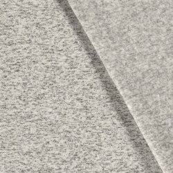 Strickfleece *Marie* Uni - meliert satin grau