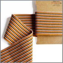 Bündchen Boord Cuffs Mini Streifen orange/gelb/braun