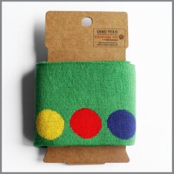 Bündchen Jacquard Cuffs Dots grün