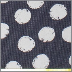 Jeans Jacquard Stretch Dots nachtblau