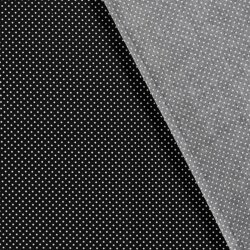 Baumwollpopeline Punkte 2mm - schwarz