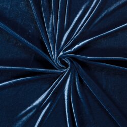 Stretch Samt *Marie* Uni - royalblau
