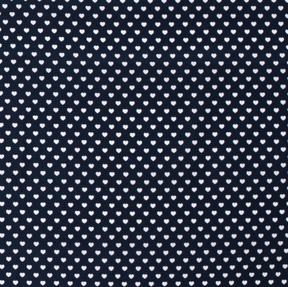 Baumwolle Herzen 5mm - nachtblau