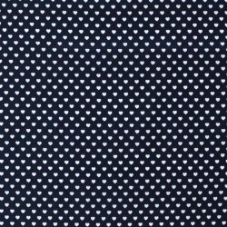 Baumwollpopeline Herzen 5mm - nachtblau