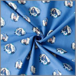 Baumwollstoff Prinzessinen saphir blau