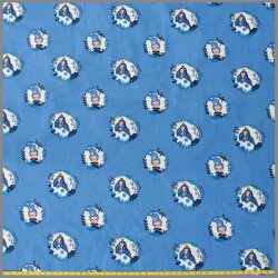 Baumwollstoff Prinzessinen saphir blau