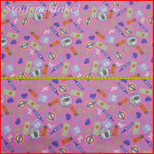 Baumwollstoff England rosa
