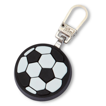 Fashion-Zipper für Kinder Fussball schwarz/weiß